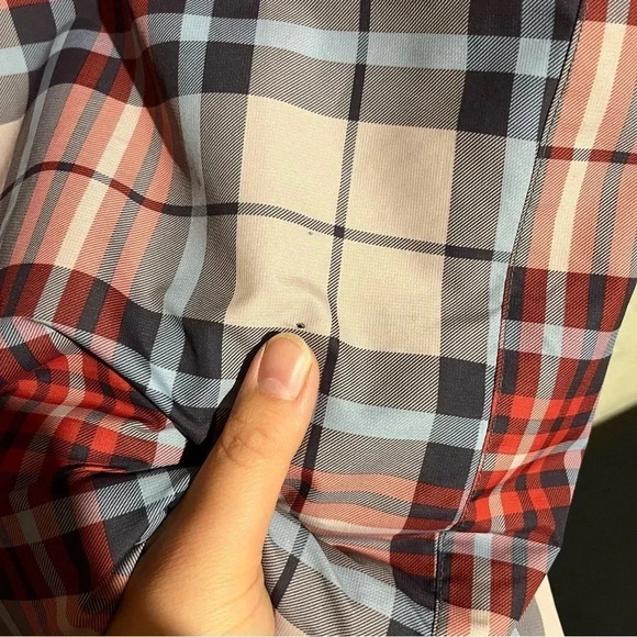 American Eagle Jacket Men's Large Plaid Full Zip Fleece Lined Windbreaker Coat - Picture 8 of 10